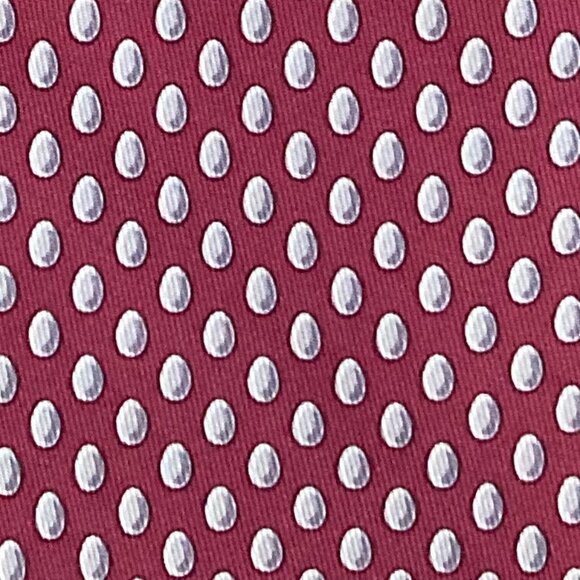 100% REAL Hermes Twillby Tie - Burgundy Red w Eggs & Fun Chickens on Farm XL - Picture 2 of 5